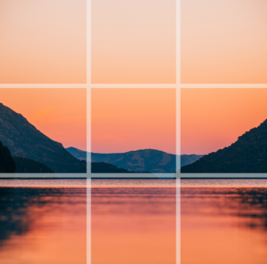 Landscape rule of thirds grid